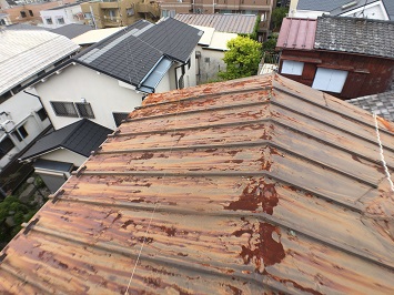 雨漏り箇所上部